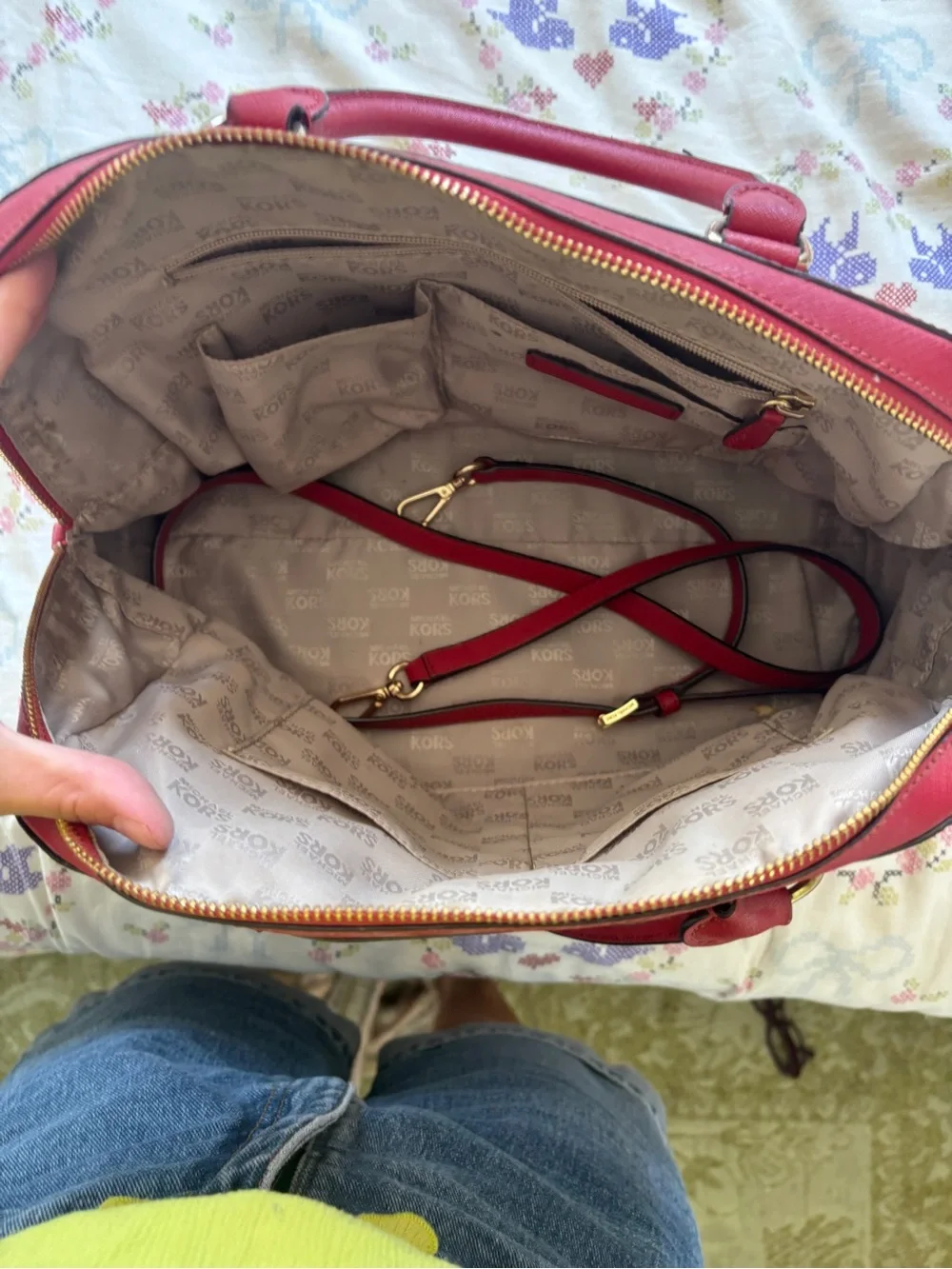 Michael Kors Crimson Red Dome Satchel